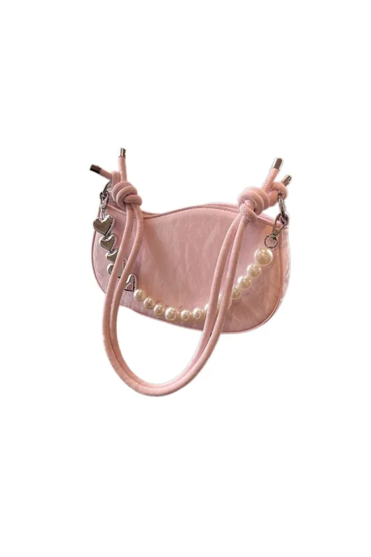 'Hailey' Pearl Trendy Single-Shoulder Bag (4 color) made by Goodnight Macaroon
