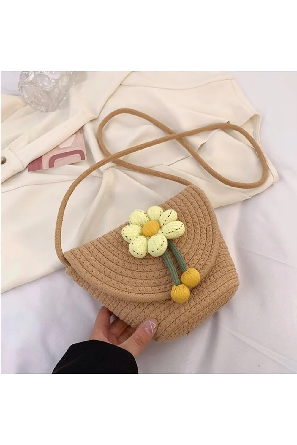 'Gianna' Woven Mini Crossbody Bag(3 color) sold by Goodnight Macaroon product image thumbnail 3