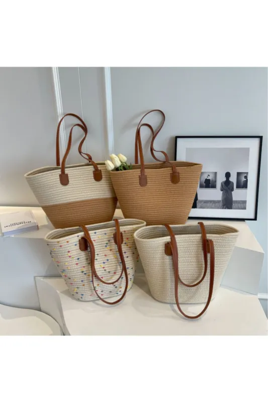 'Josephine' Straw Woven Bag（4 color） sold by Goodnight Macaroon