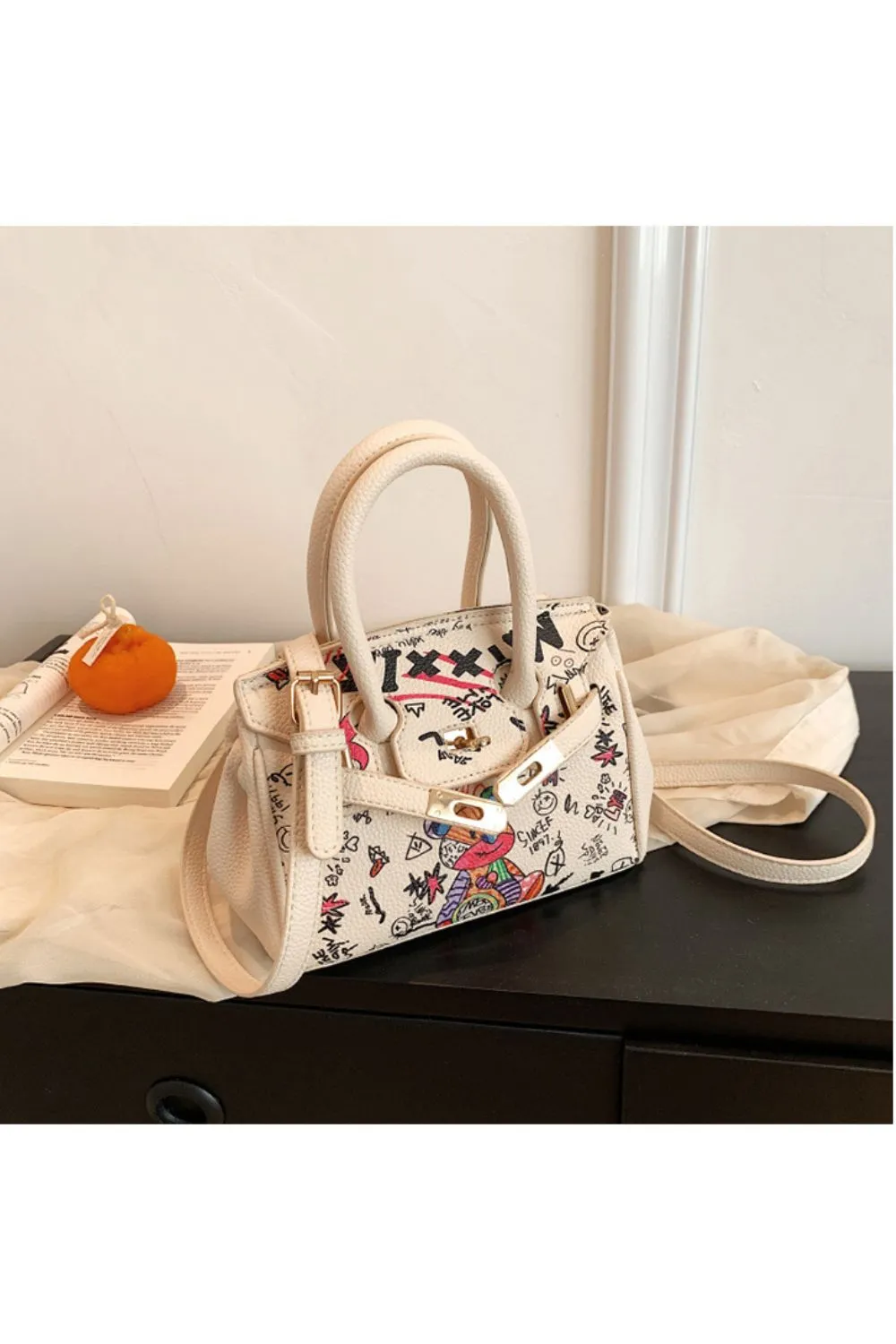 'Avery' Graffiti Crossbody Bag(3 color) sold by Goodnight Macaroon product image thumbnail 3