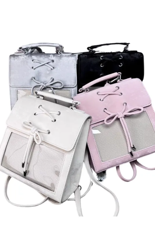'Aurora' Transparent Double-Strap Backpack（5 Color） made by Goodnight Macaroon