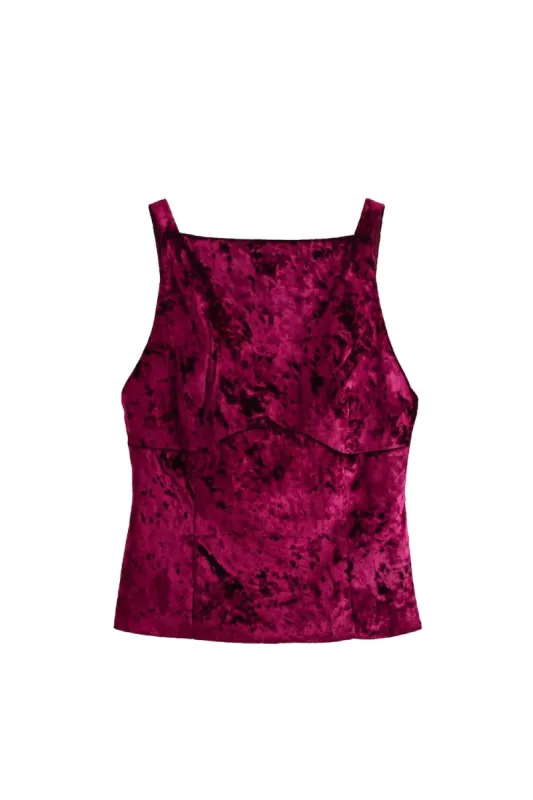 'Linda' Bow-Tie Detail Sleeveless Top (2 color) sold by Goodnight Macaroon