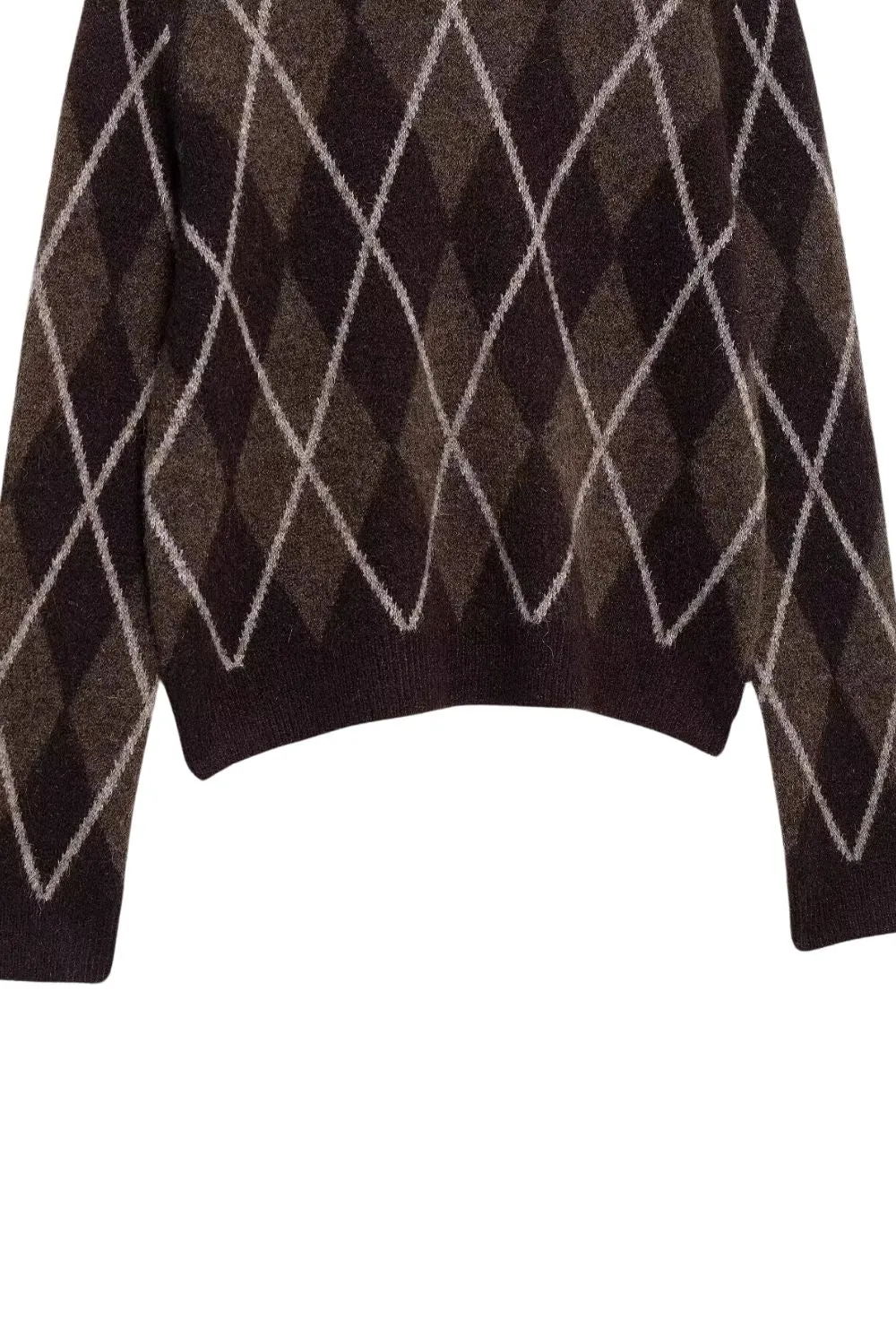 'Eduardo' Diamond Pattern Knitted Sweater sold by Goodnight Macaroon product image thumbnail 3