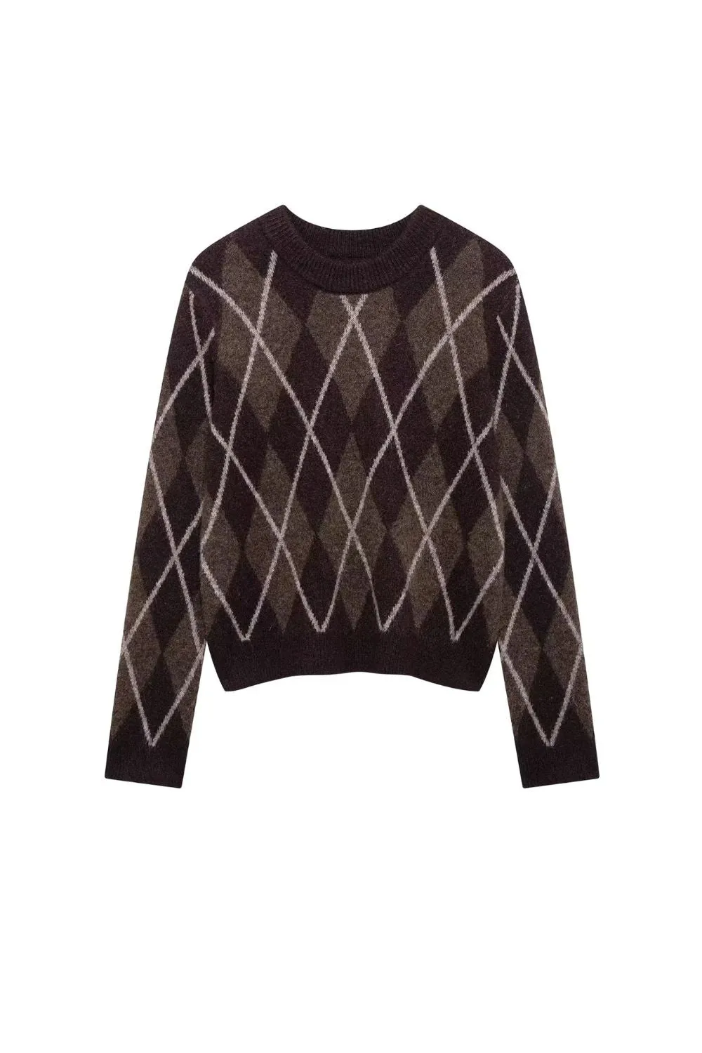 'Eduardo' Diamond Pattern Knitted Sweater sold by Goodnight Macaroon