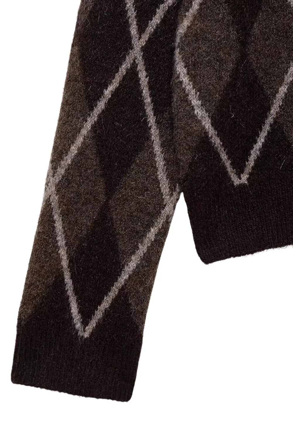'Eduardo' Diamond Pattern Knitted Sweater sold by Goodnight Macaroon product image thumbnail 5