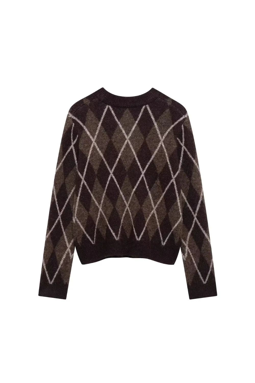 'Eduardo' Diamond Pattern Knitted Sweater sold by Goodnight Macaroon product image thumbnail 2