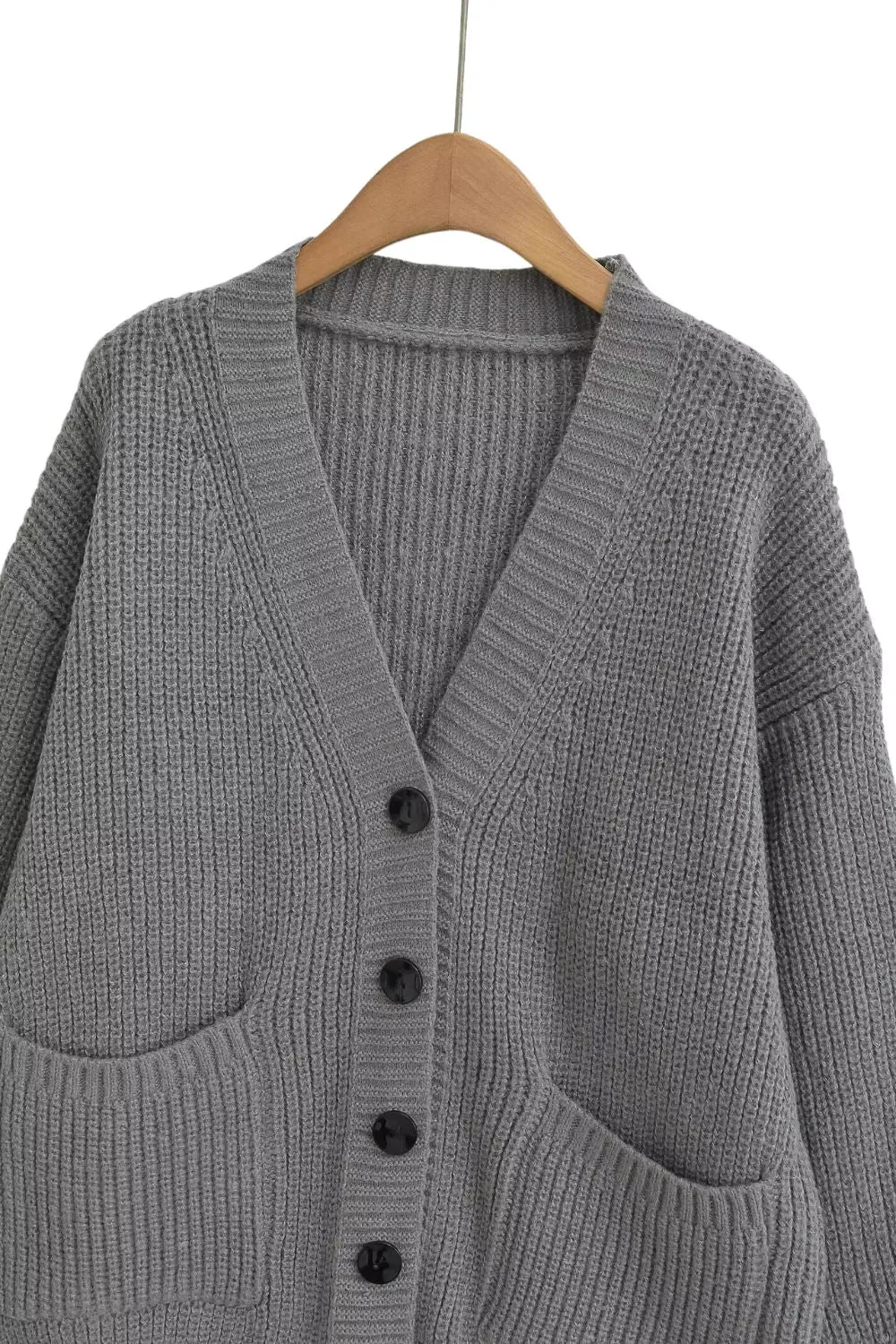 'Paulo' V-Neck Long-Sleeve Button-Front Cardigan sold by Goodnight Macaroon product image thumbnail 3