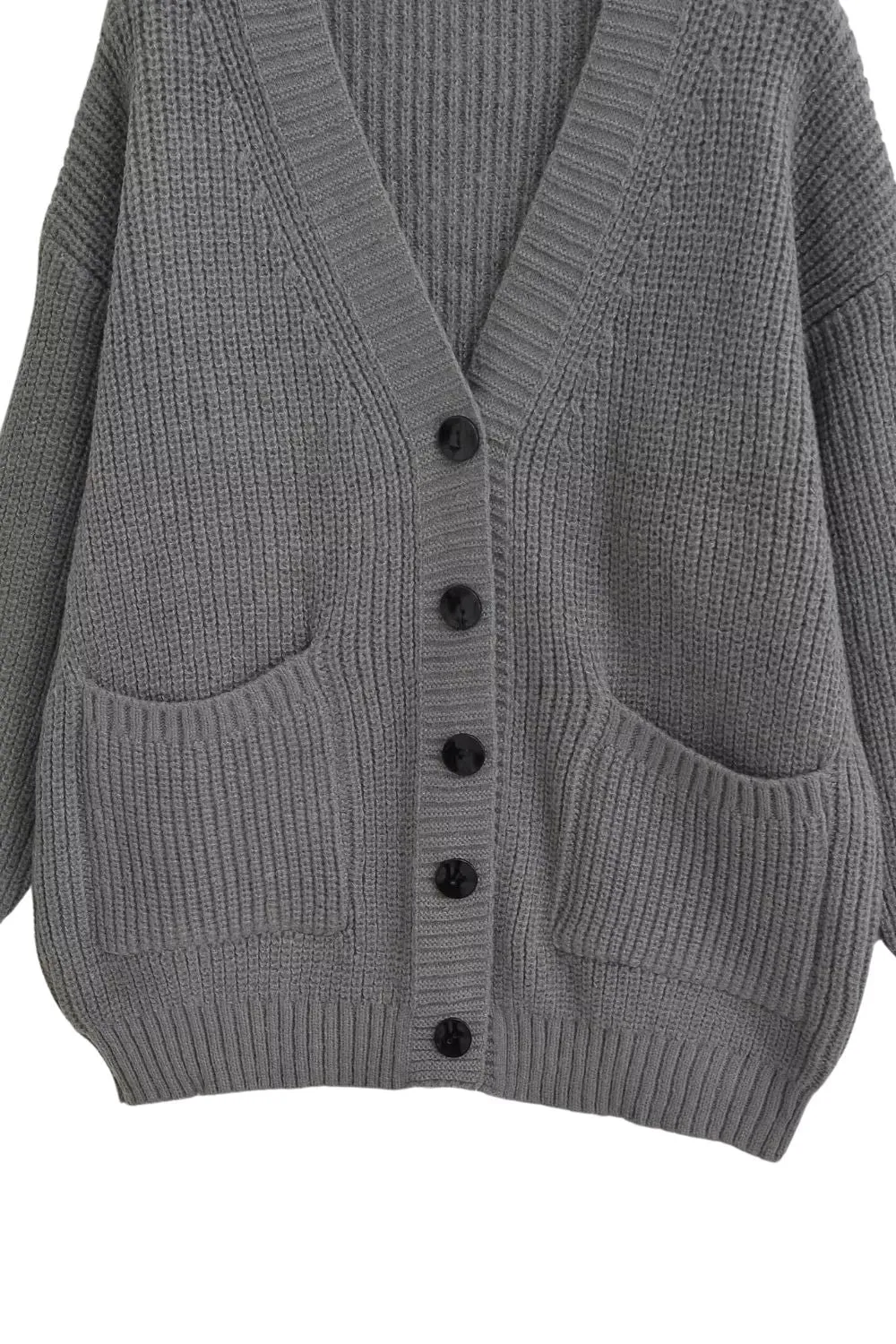 'Paulo' V-Neck Long-Sleeve Button-Front Cardigan sold by Goodnight Macaroon product image thumbnail 4