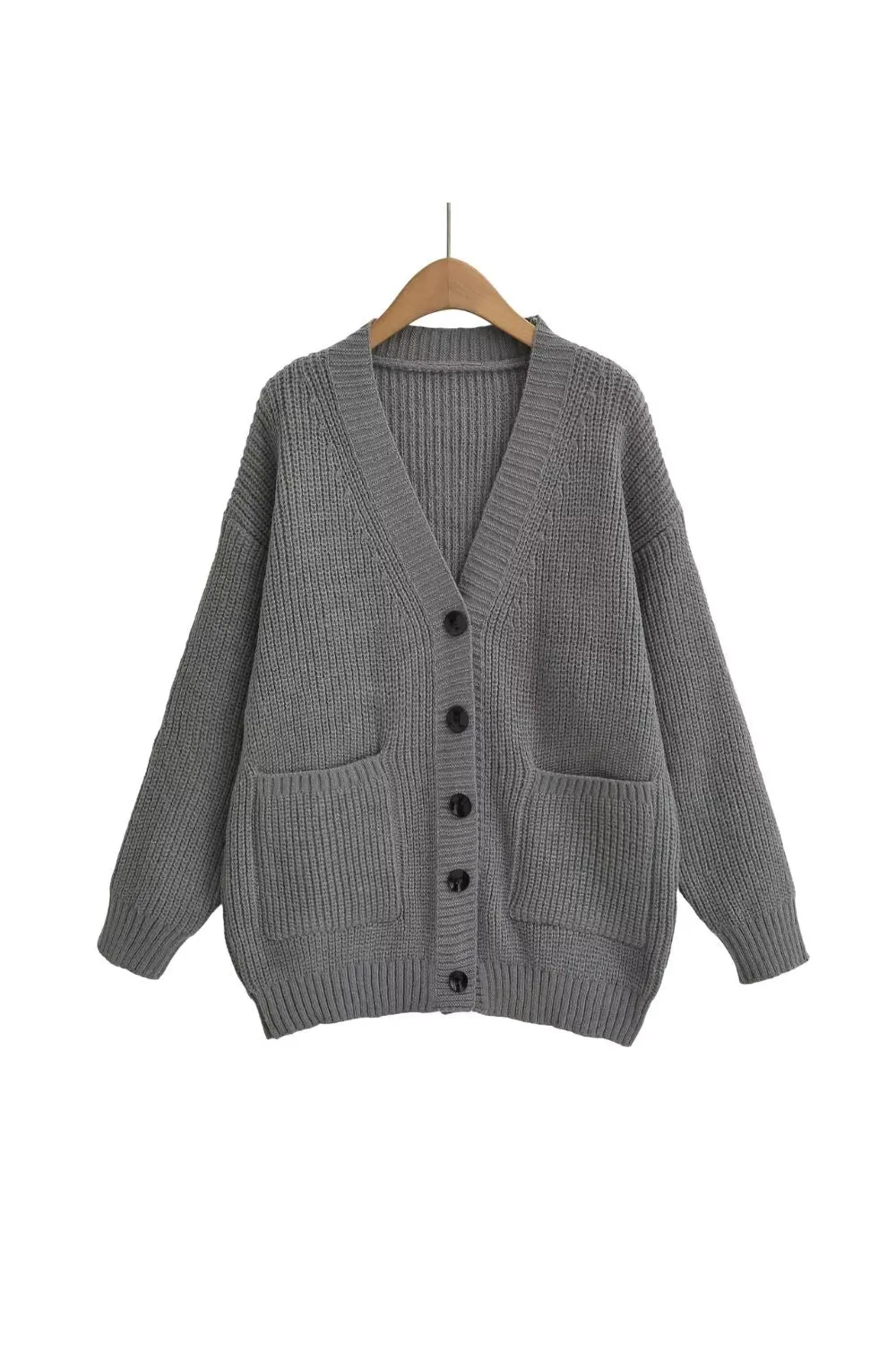 'Paulo' V-Neck Long-Sleeve Button-Front Cardigan sold by Goodnight Macaroon