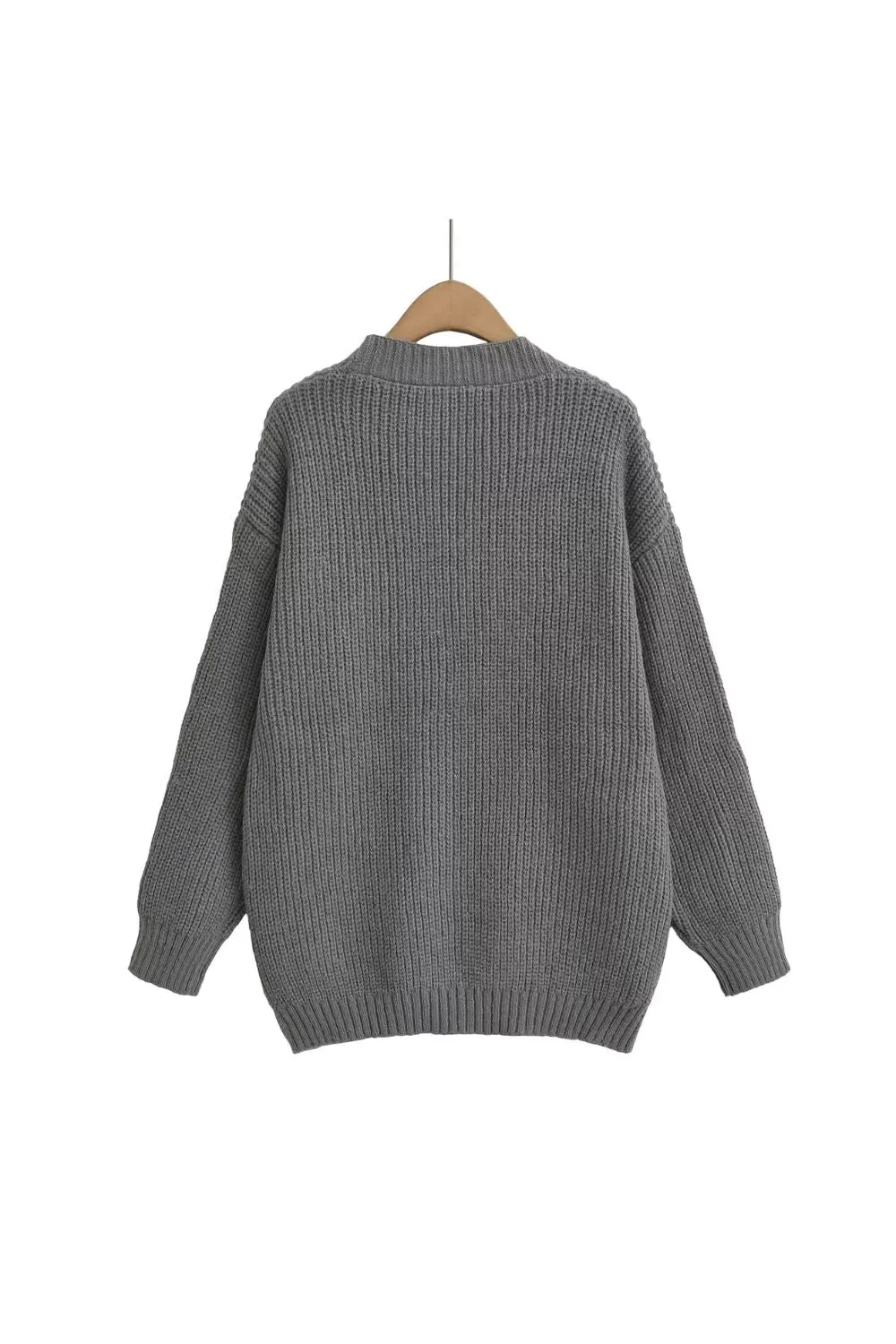 'Paulo' V-Neck Long-Sleeve Button-Front Cardigan sold by Goodnight Macaroon product image thumbnail 2