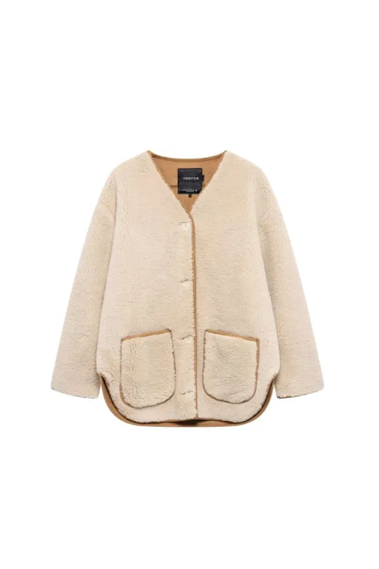 'Federico' V-Neck Warm Fleece Long Sleeve Jacket made by Goodnight Macaroon