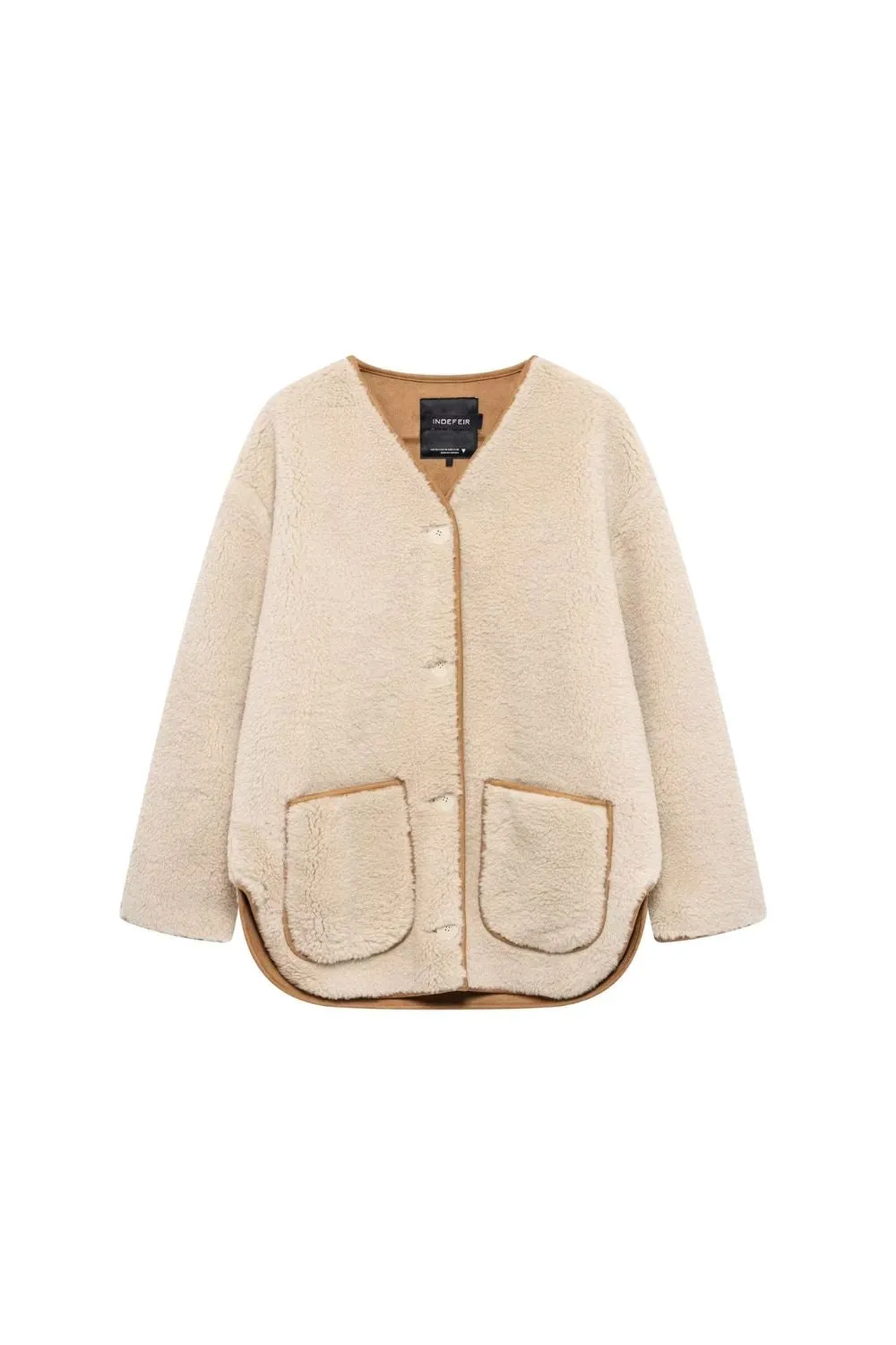 'Federico' V-Neck Warm Fleece Long Sleeve Jacket sold by Goodnight Macaroon