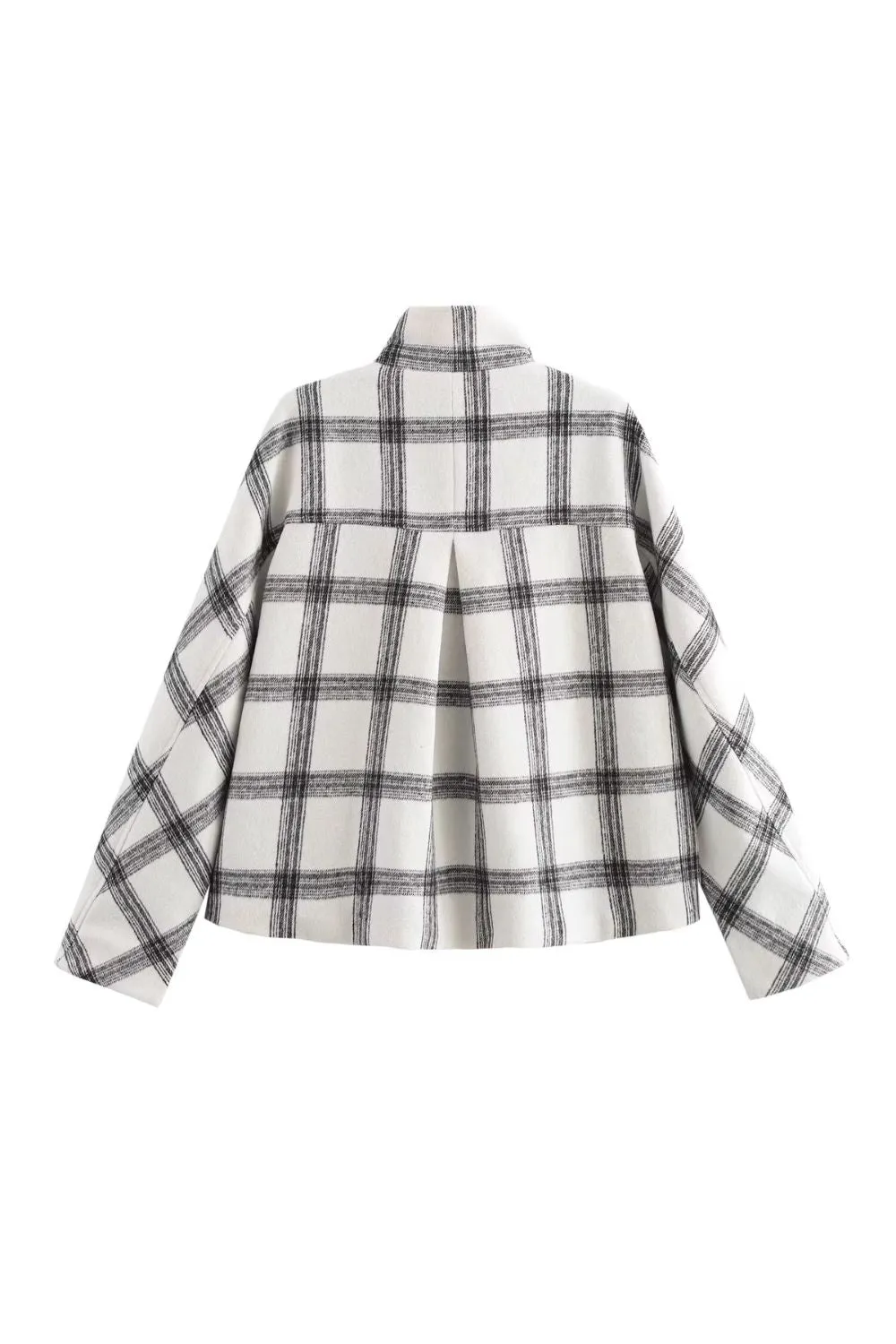 'Alvaro' Stand-Up Collar Plaid Jacket sold by Goodnight Macaroon product image thumbnail 2