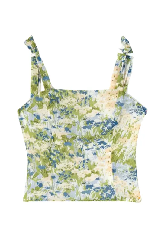 'Marlene' Sleeveless Printed Top sold by Goodnight Macaroon