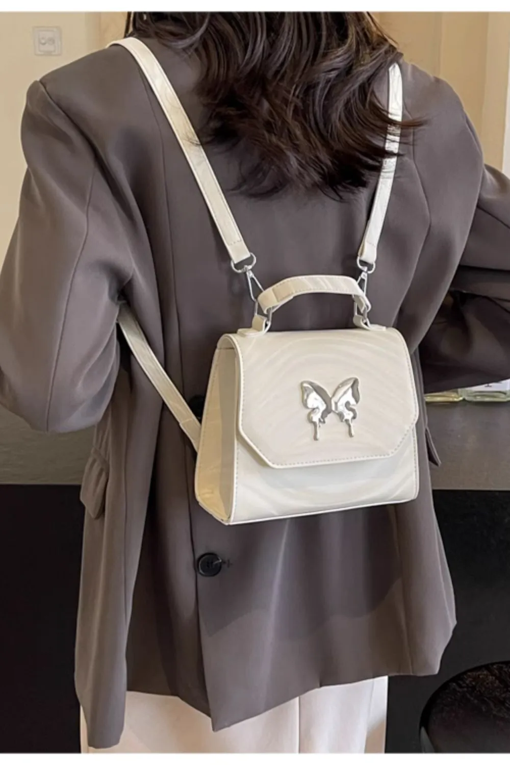 'Reina' Butterfly-Decorated Backpack(3 color) sold by Goodnight Macaroon product image thumbnail 4