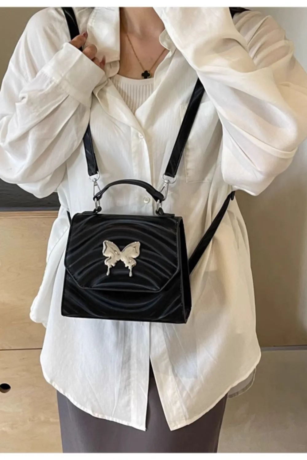 'Reina' Butterfly-Decorated Backpack(3 color) sold by Goodnight Macaroon product image thumbnail 3