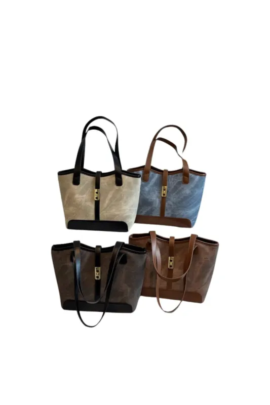 'Marianna' Large-Capacity Single-Shoulder Tote Bag（4 color） sold by Goodnight Macaroon
