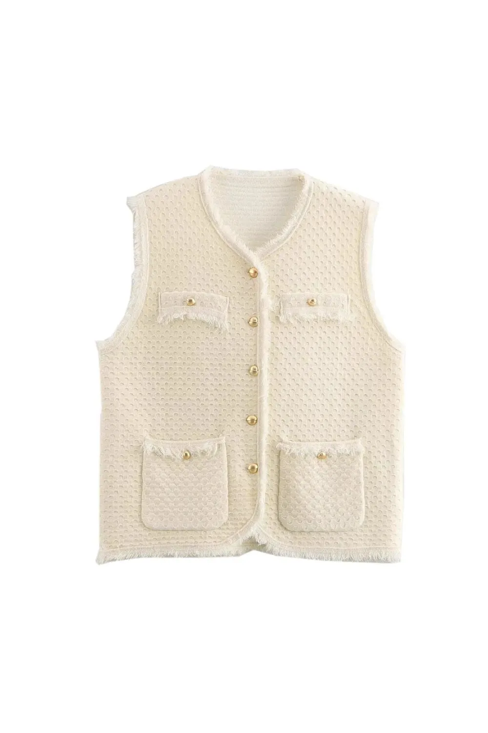 'Amelia' Sleeveless Knitted Vest (2 color) sold by Goodnight Macaroon product image thumbnail 2