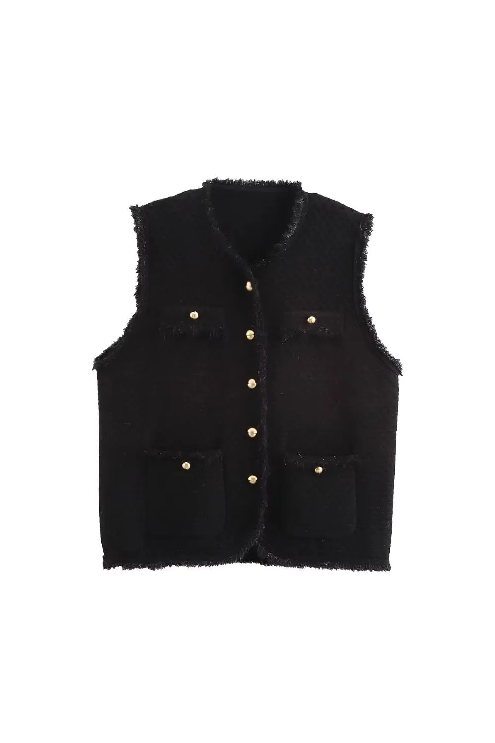 'Amelia' Sleeveless Knitted Vest (2 color) sold by Goodnight Macaroon product image thumbnail 4
