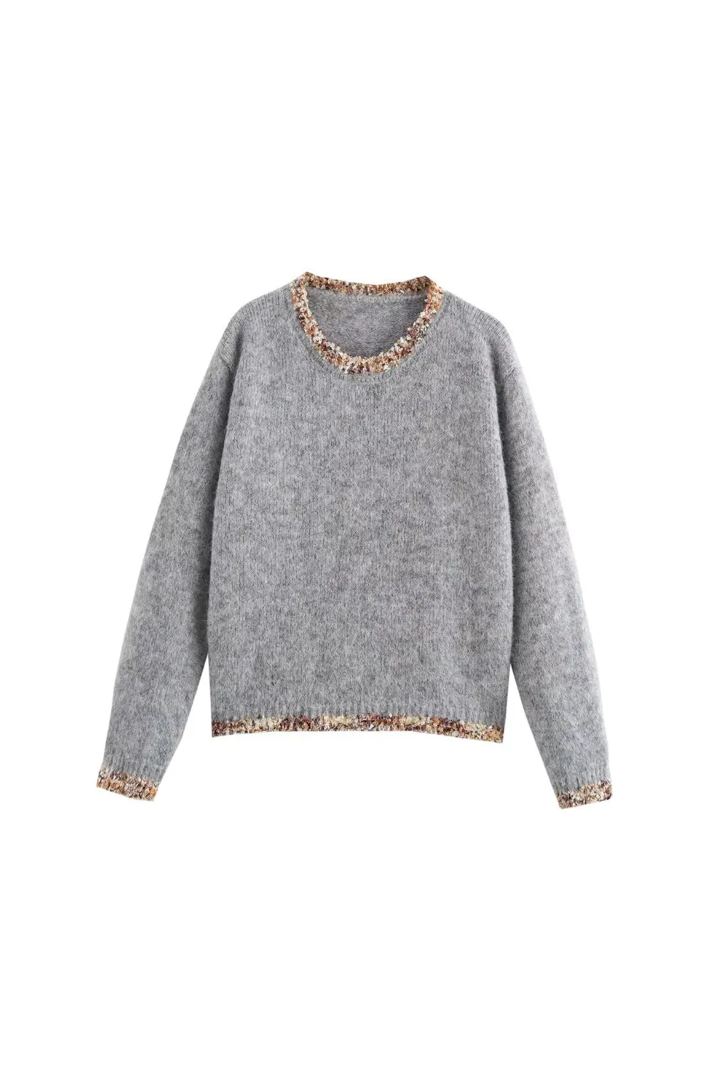 ' Georgia'Long Sleeve Lace-Trimmed Round Neck Knit (3 color) sold by Goodnight Macaroon product image thumbnail 5
