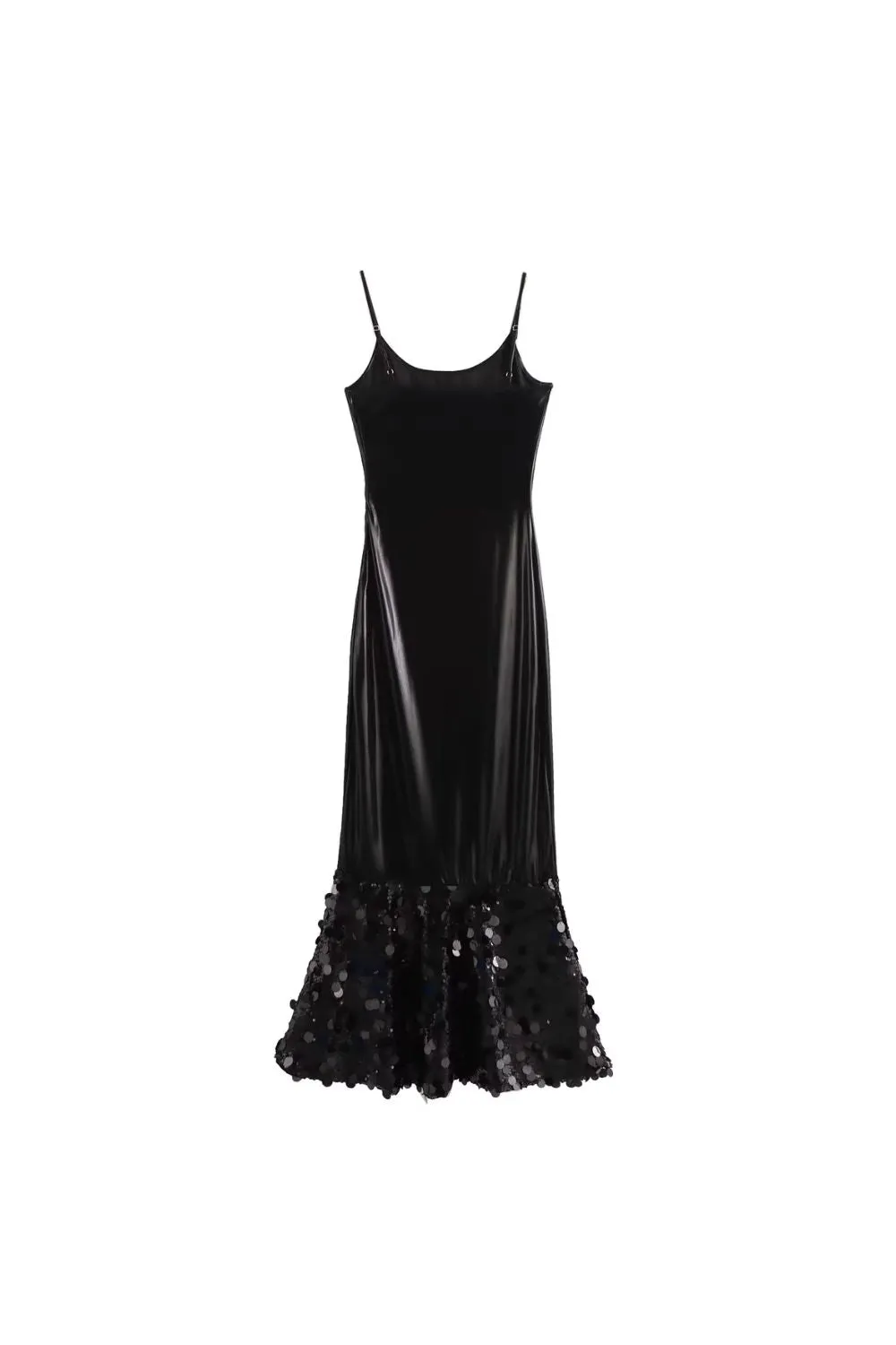 'Emma' Slim Fit Beaded Panel Long Strapless Dress sold by Goodnight Macaroon product image thumbnail 2