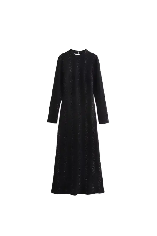 'Jasmine' Stand Collar Long Sleeve Evening Dress sold by Goodnight Macaroon