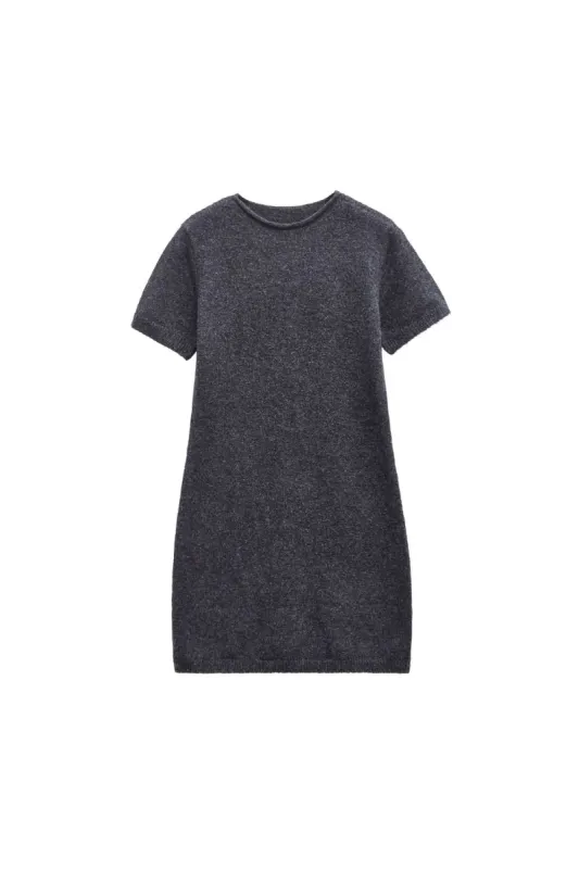' Lucy' Plush Knit Round Neck Mini Dress sold by Goodnight Macaroon