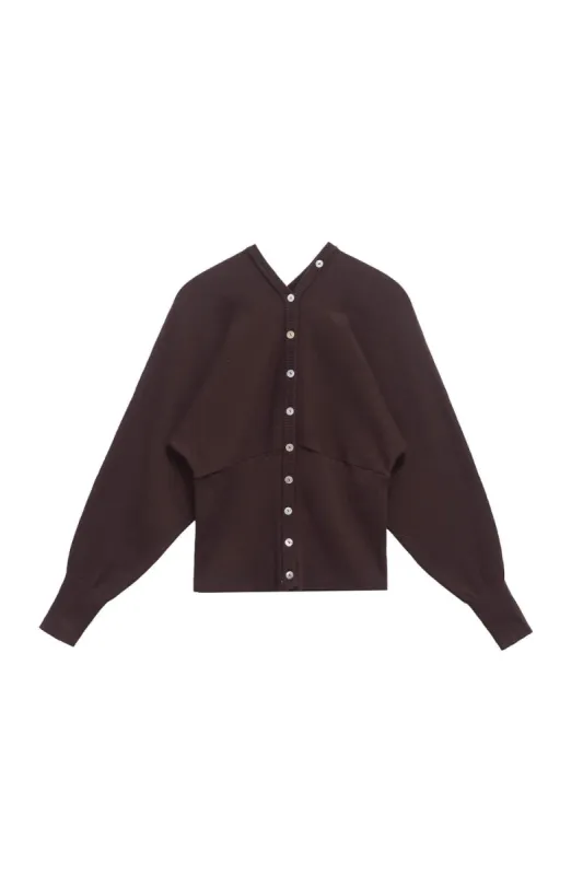 'Chelsea' V-Neck Long-Sleeve Knitted Cardigan sold by Goodnight Macaroon