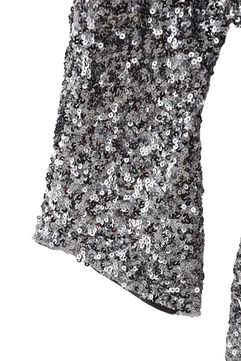 'Laura' Backless Sequin Long-Sleeve Mini Dress sold by Goodnight Macaroon product image thumbnail 5