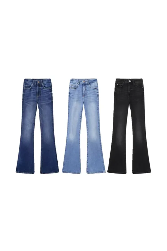 'Zlata' High Waisted Flare Jeans sold by Goodnight Macaroon