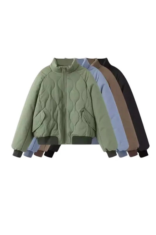 'Eliza' Aviator-Inspired Puffer Jacket(4 color) sold by Goodnight Macaroon