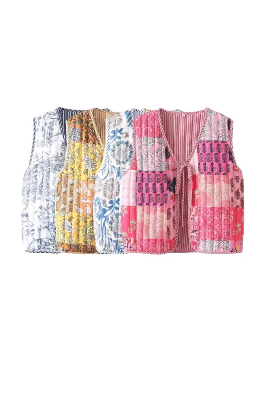 ' Kate' Printed Corduroy Cotton Vest(4 color) sold by Goodnight Macaroon