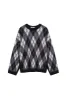 'Paige ' Diamond Pattern Knitted Sweater sold by Goodnight Macaroon