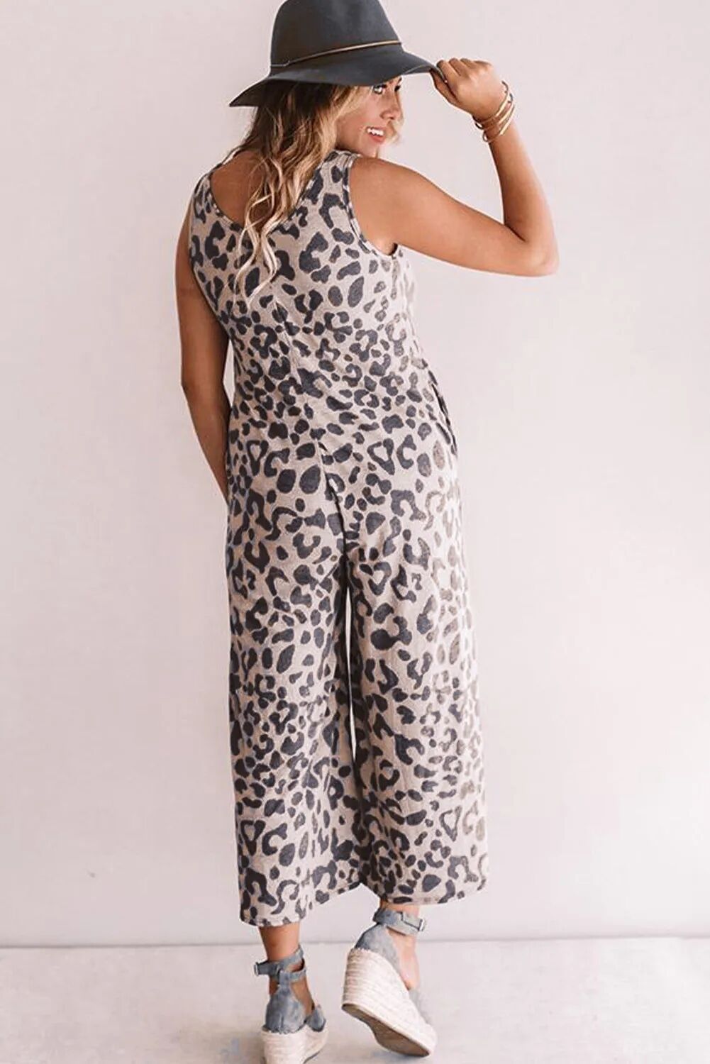 Spring Leopard Print Sleeveless Jumpsuit sold by Goodnight Macaroon product image thumbnail 2