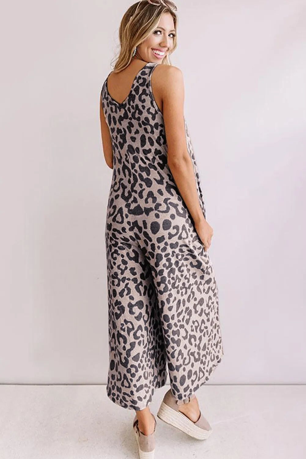 Spring Leopard Print Sleeveless Jumpsuit sold by Goodnight Macaroon product image thumbnail 3
