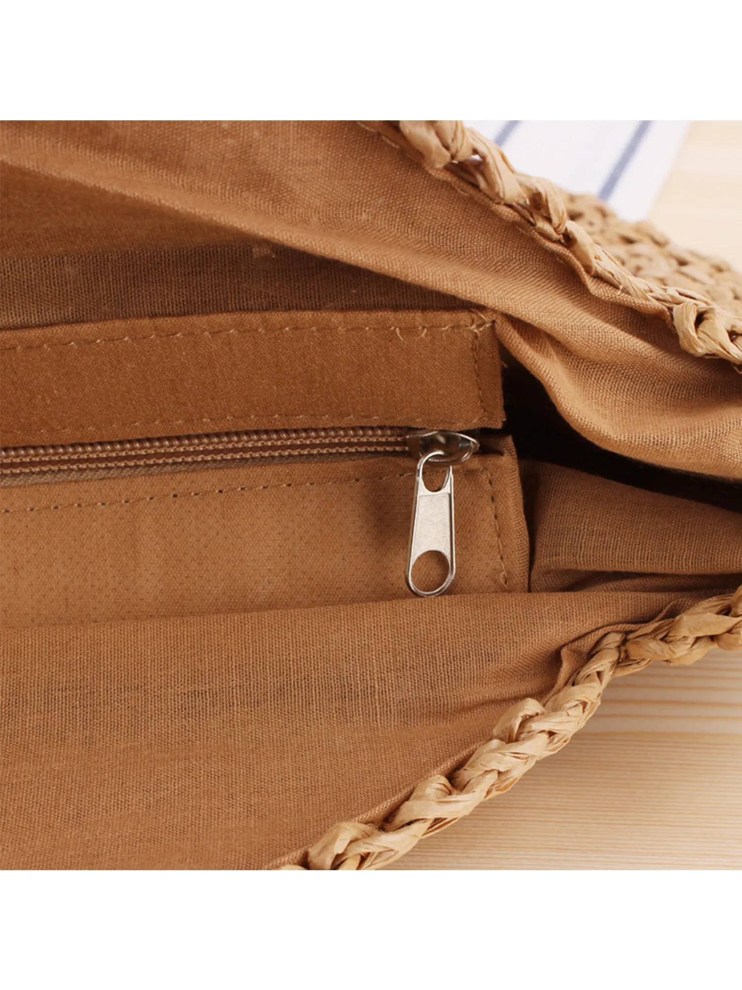 'Jessica' Rattan Round Oversized Beach Tote Bag (5 Styles) sold by Goodnight Macaroon product image thumbnail 3