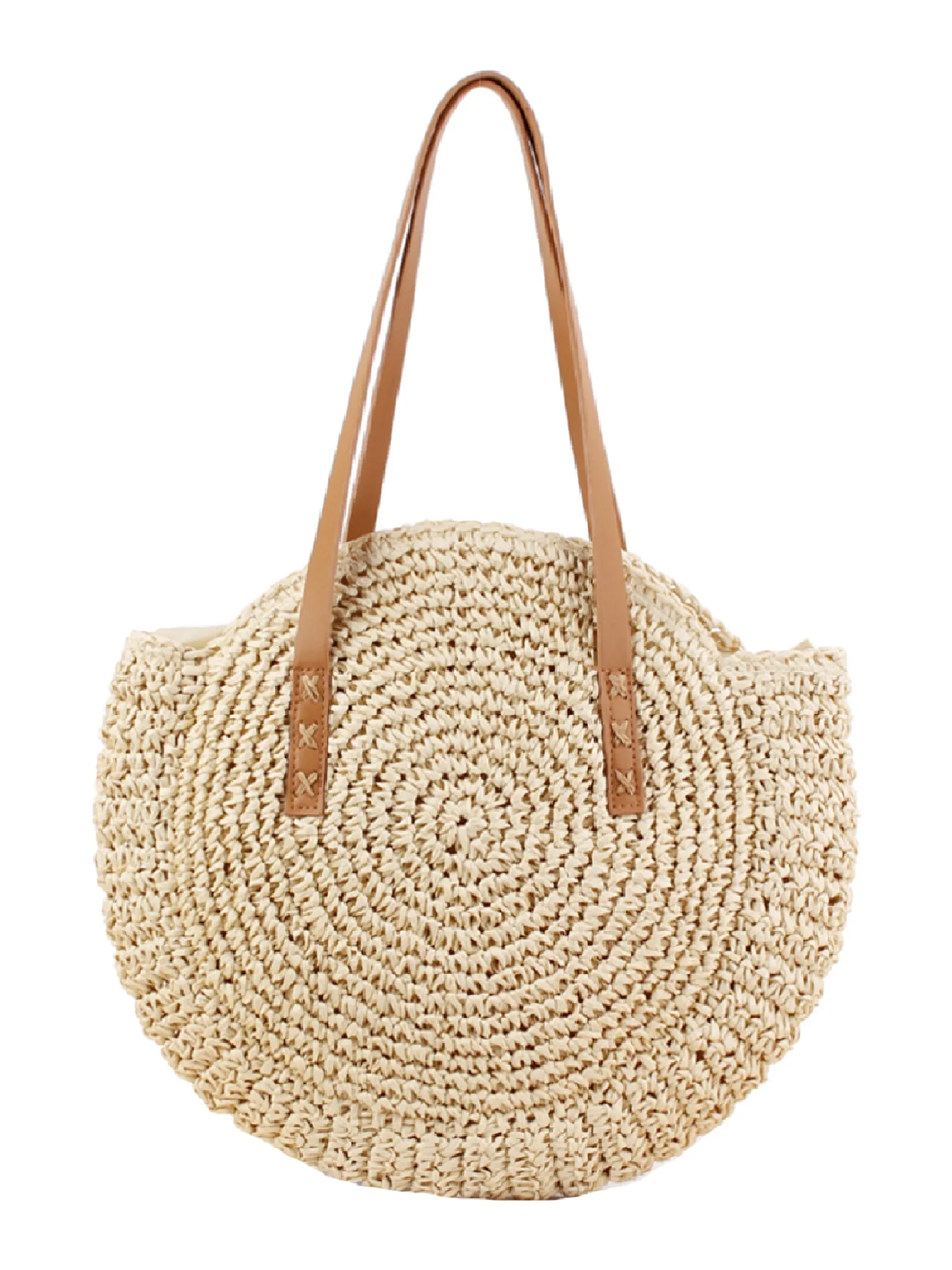 'Jessica' Rattan Round Oversized Beach Tote Bag (5 Styles) sold by Goodnight Macaroon product image thumbnail 2