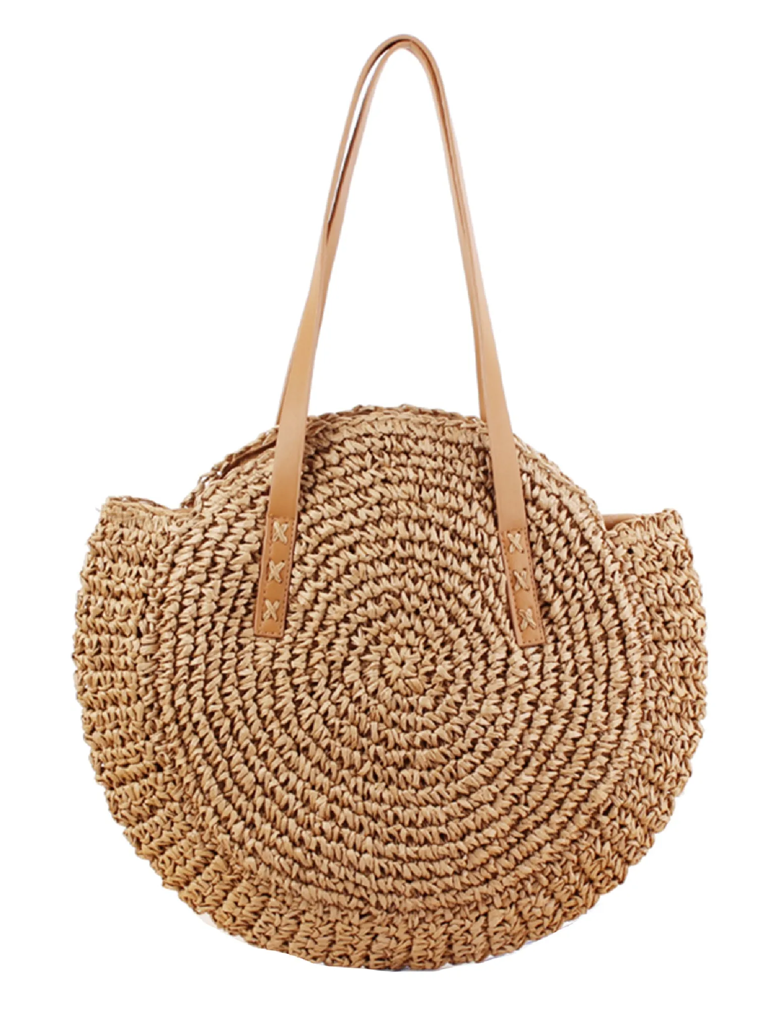 'Jessica' Rattan Round Oversized Beach Tote Bag (5 Styles) sold by Goodnight Macaroon