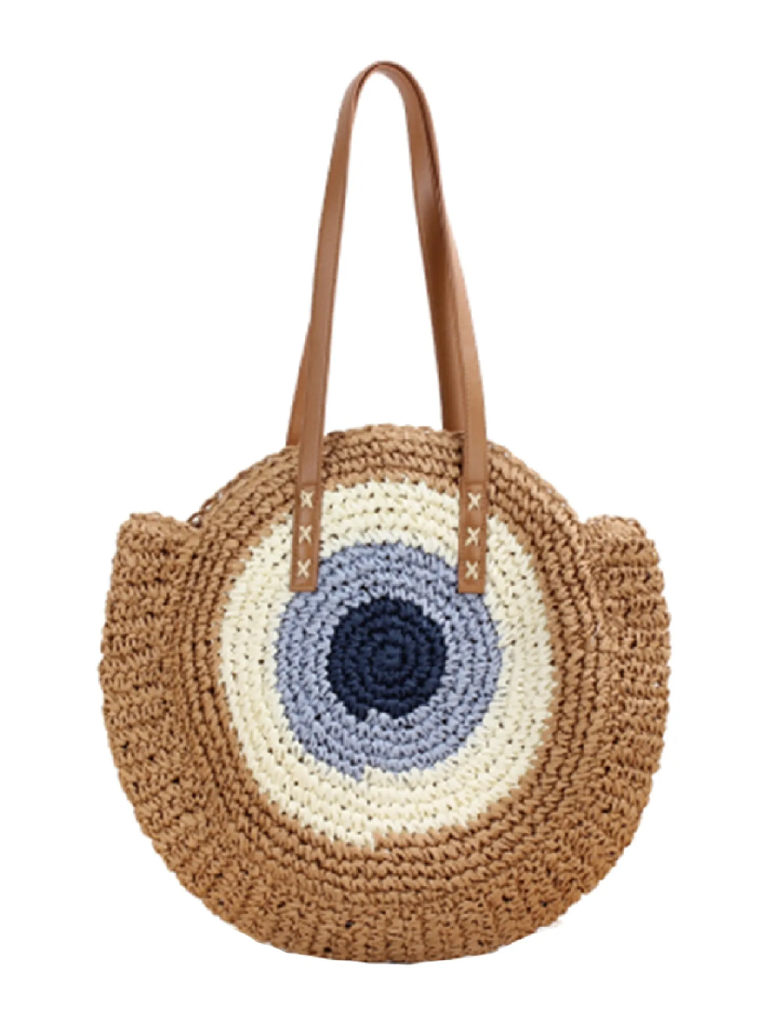 'Jessica' Rattan Round Oversized Beach Tote Bag (5 Styles) sold by Goodnight Macaroon product image thumbnail 5