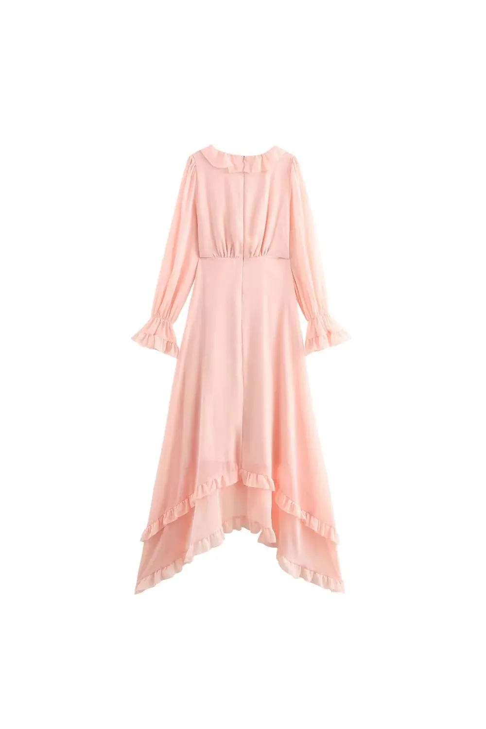 'Mia' Ruffled Long-Sleeve Waist-Cinching Dress sold by Goodnight Macaroon product image thumbnail 2