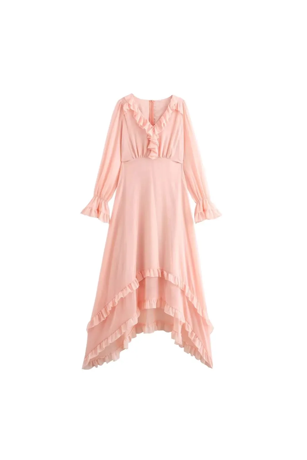 'Mia' Ruffled Long-Sleeve Waist-Cinching Dress sold by Goodnight Macaroon