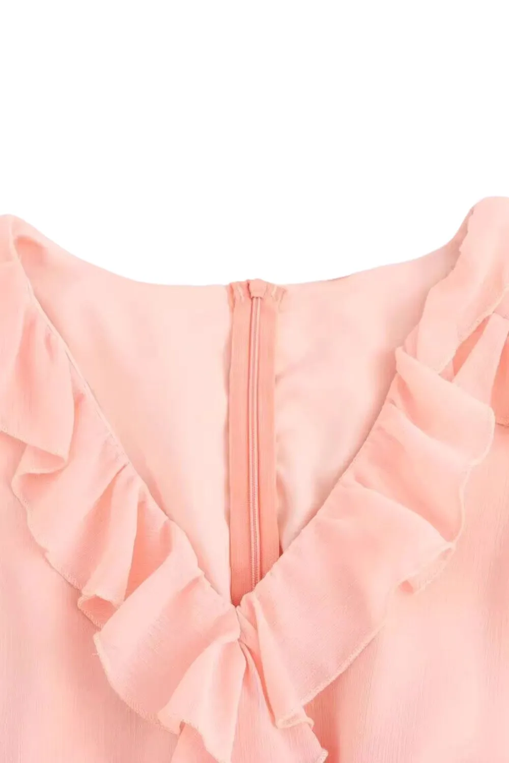 'Mia' Ruffled Long-Sleeve Waist-Cinching Dress sold by Goodnight Macaroon product image thumbnail 3