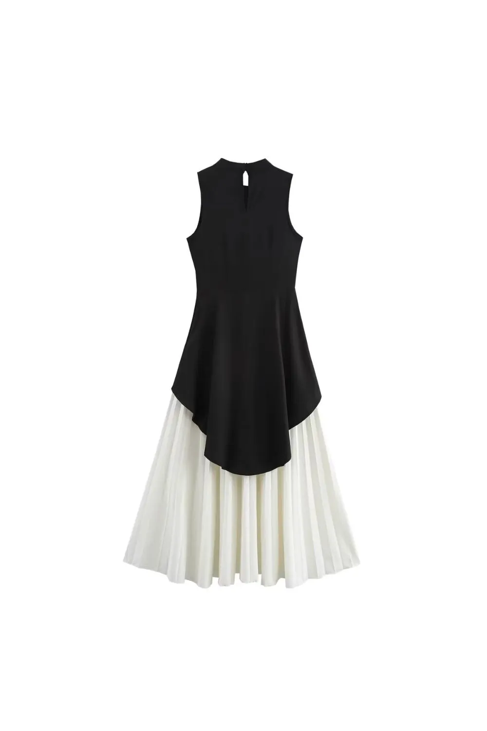 'Lucy' Sleeveless Pleated Color-Blocked Maxi Dress sold by Goodnight Macaroon product image thumbnail 2