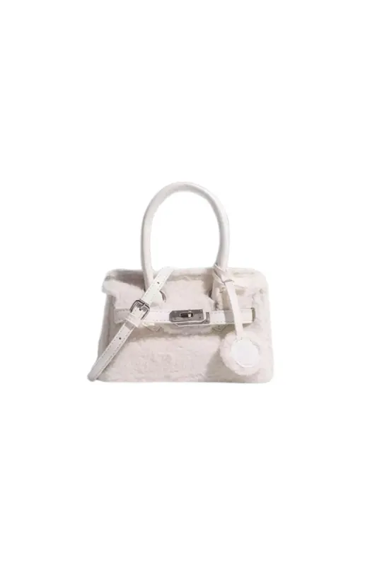 'Natalie' Furry Tote and Crossbody Bag made by Goodnight Macaroon