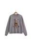 'Kinsley' Bear Bow - Embellished Knit Sweater sold by Goodnight Macaroon
