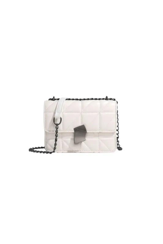 'Nova' Quilted Chain Mini Square Bag (2 color) sold by Goodnight Macaroon