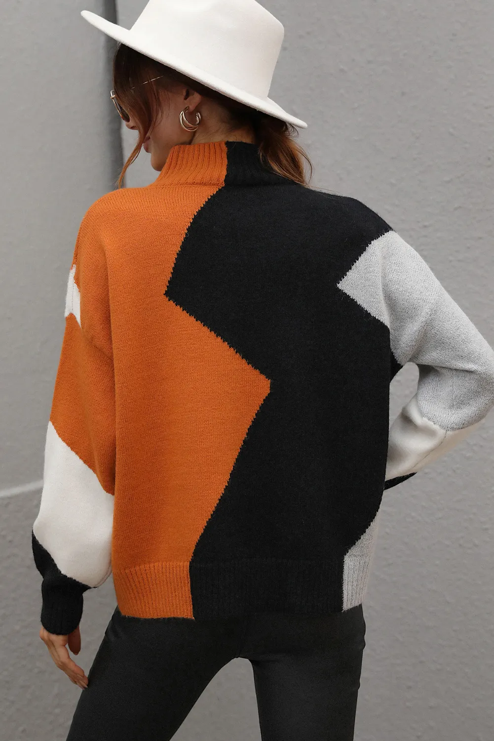 'Jed' Mock Neck Pullover Sweater (4 COLORS) sold by Goodnight Macaroon product image thumbnail 3