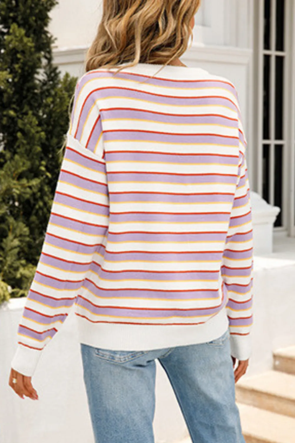 'Candy' Striped Crewneck Sweater (2 Colors) sold by Goodnight Macaroon product image thumbnail 3