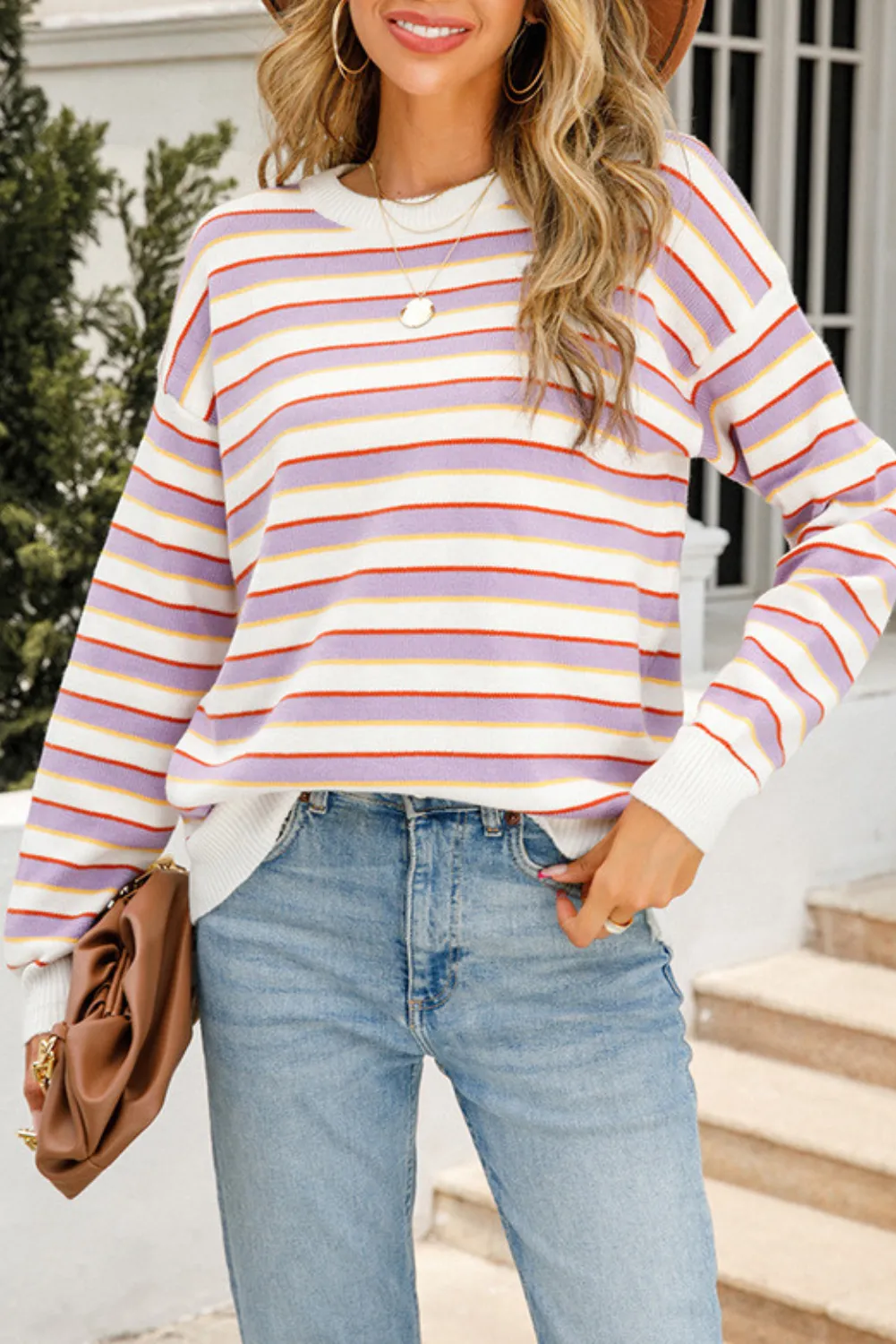'Candy' Striped Crewneck Sweater (2 Colors) sold by Goodnight Macaroon