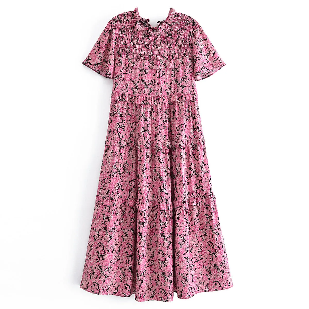 'Tinslee' Floral Smocked Tiered Dress #174796 sold by Goodnight Macaroon